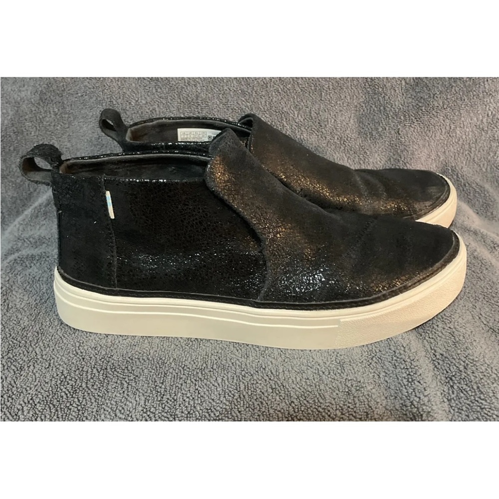 Tom’s Women’s Ankle Shoes Bryce Black Size 7 Flats Slip On Sneakers